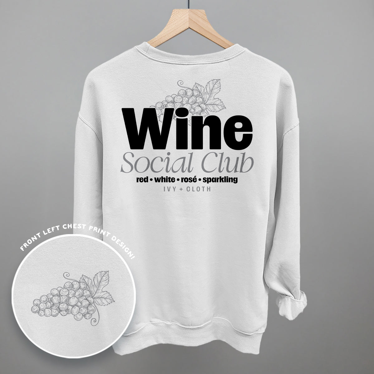 Wine Social Club (Back Print) Ivy + Cloth