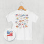 Patriotic Retro Doodles (Kids Back Print) Ivy + Cloth