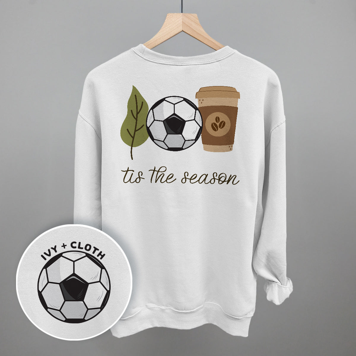 Tis The Season Soccer Doodle (Back Print) Ivy + Cloth