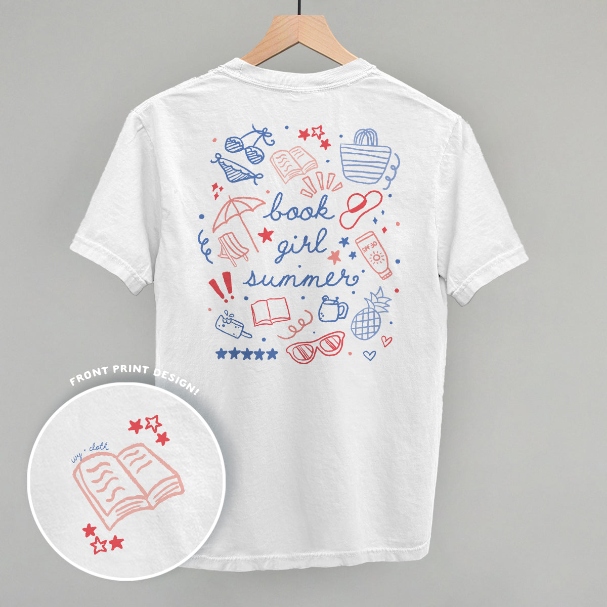 Book Girl Summer Colorful (Back Print) Ivy + Cloth