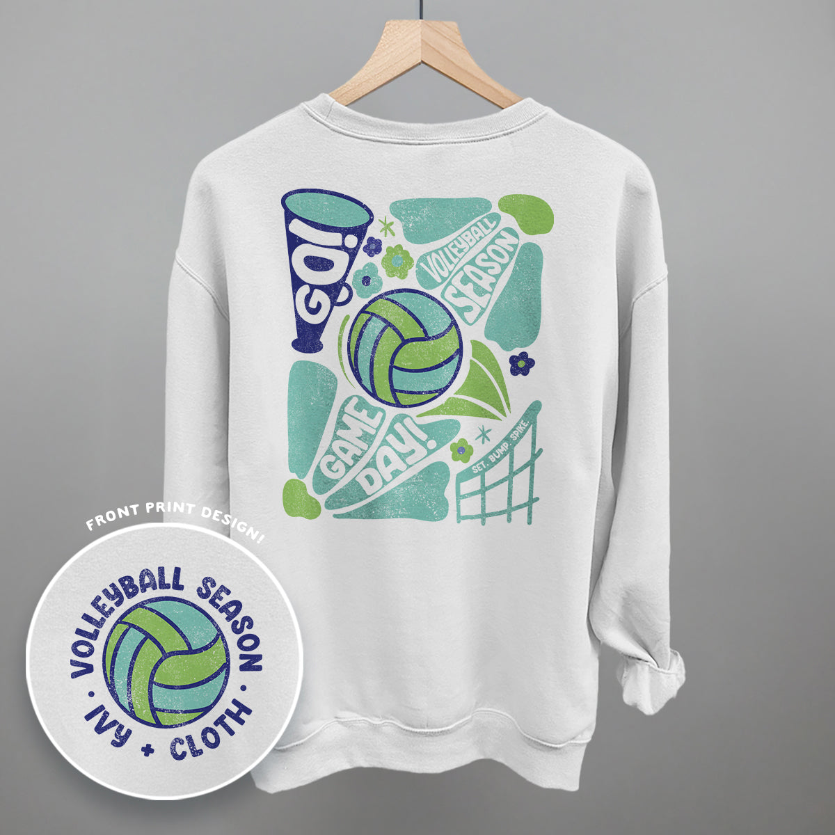 Volleyball Season Doodles (Back Print) Ivy + Cloth