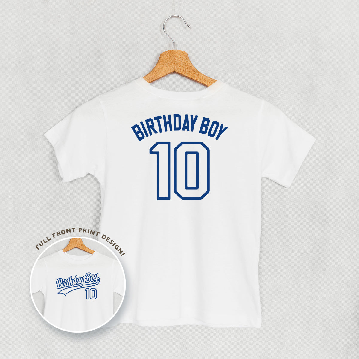 Birthday Boy Varsity #10 (Kids Back Print) Ivy + Cloth