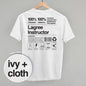 Lagree Instructor Nutrition Facts (Back Print) Ivy + Cloth