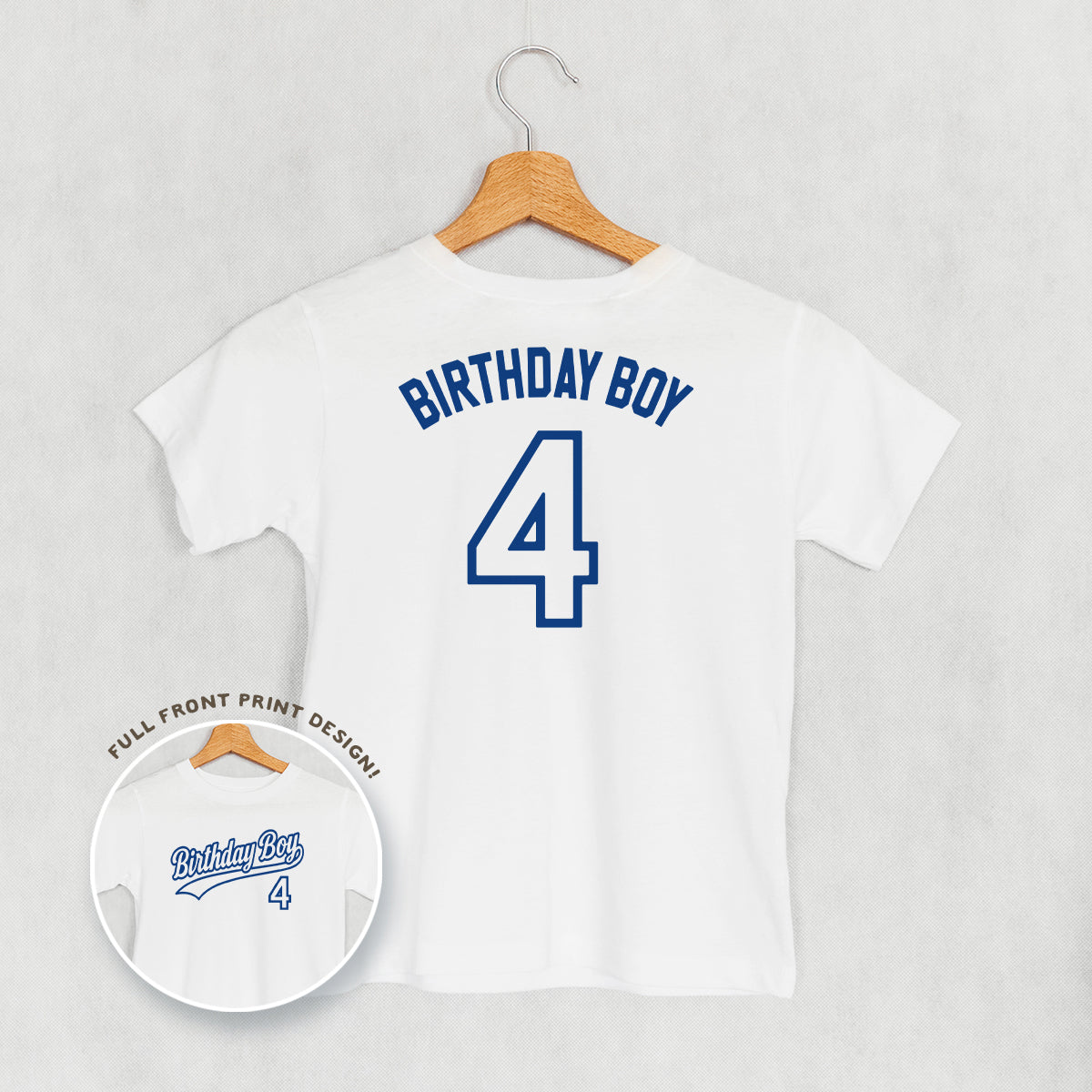 Birthday Boy Varsity #4 (Kids Back Print) Ivy + Cloth