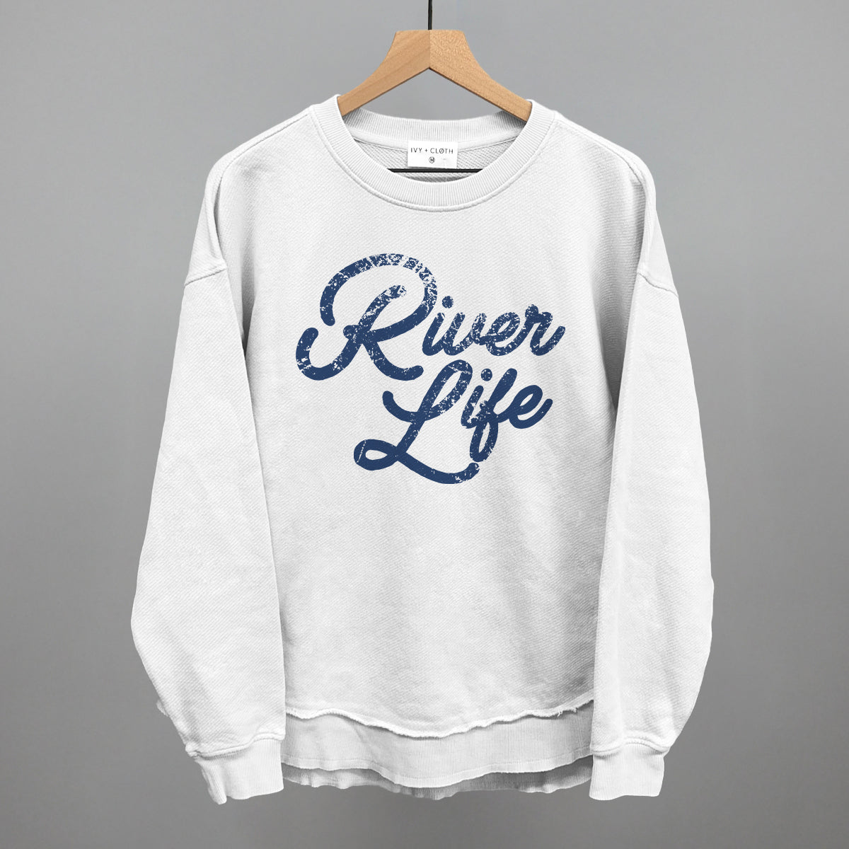 River Life (Distressed Script) Ivy + Cloth