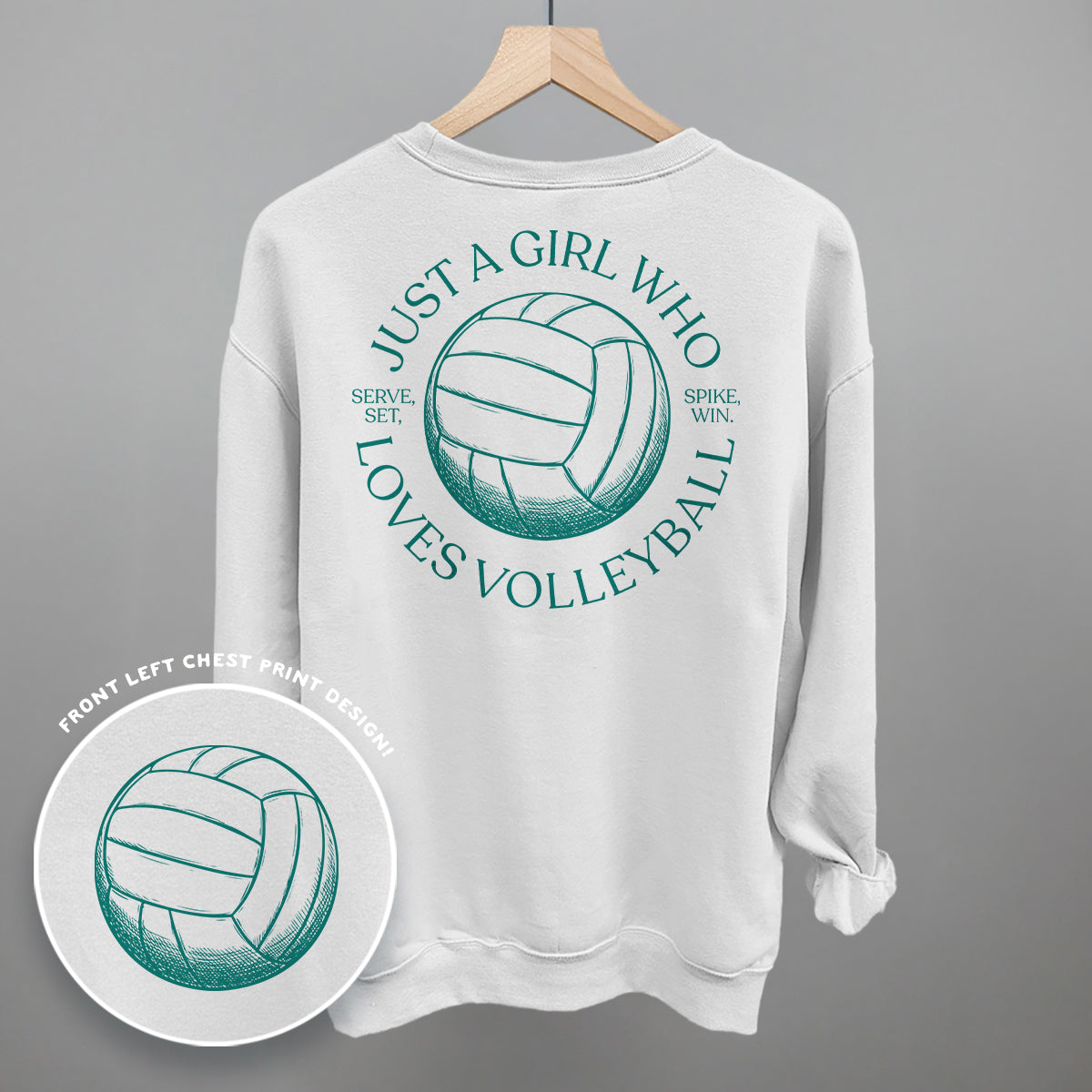 Just A Girl Who Loves Volleyball (Back Print) Ivy + Cloth