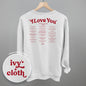 I Love You Book Quotes Back Print Ivy + Cloth