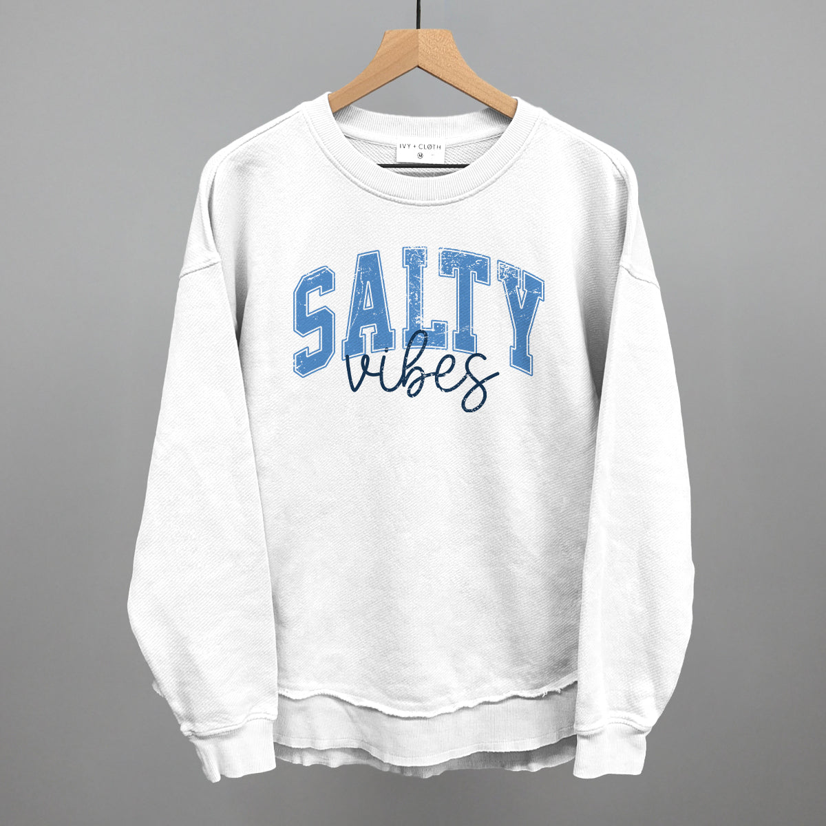 Salty Vibes Arch + Script Distressed Ivy + Cloth