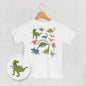 Dinosaur Doodles Blue/Green (Kids Back Print) Ivy + Cloth