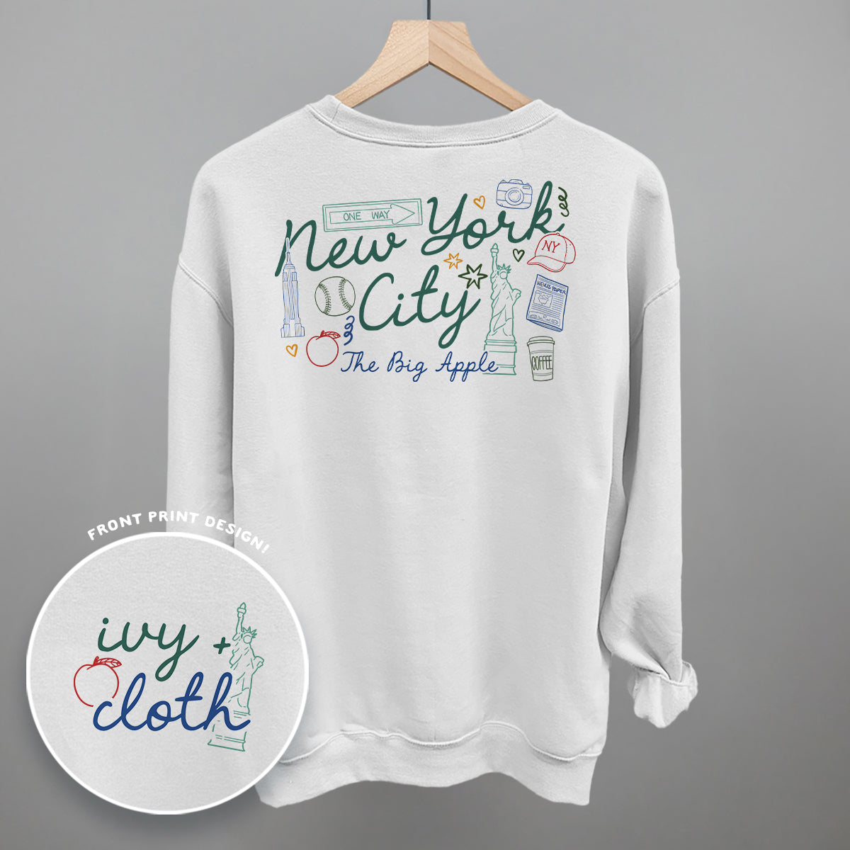 New York City Doodles (Back Print) Ivy + Cloth