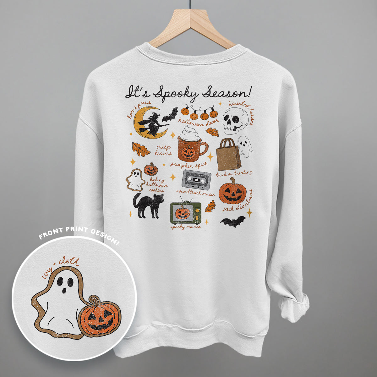 It's Spooky Season Doodles (Back Print) Ivy + Cloth