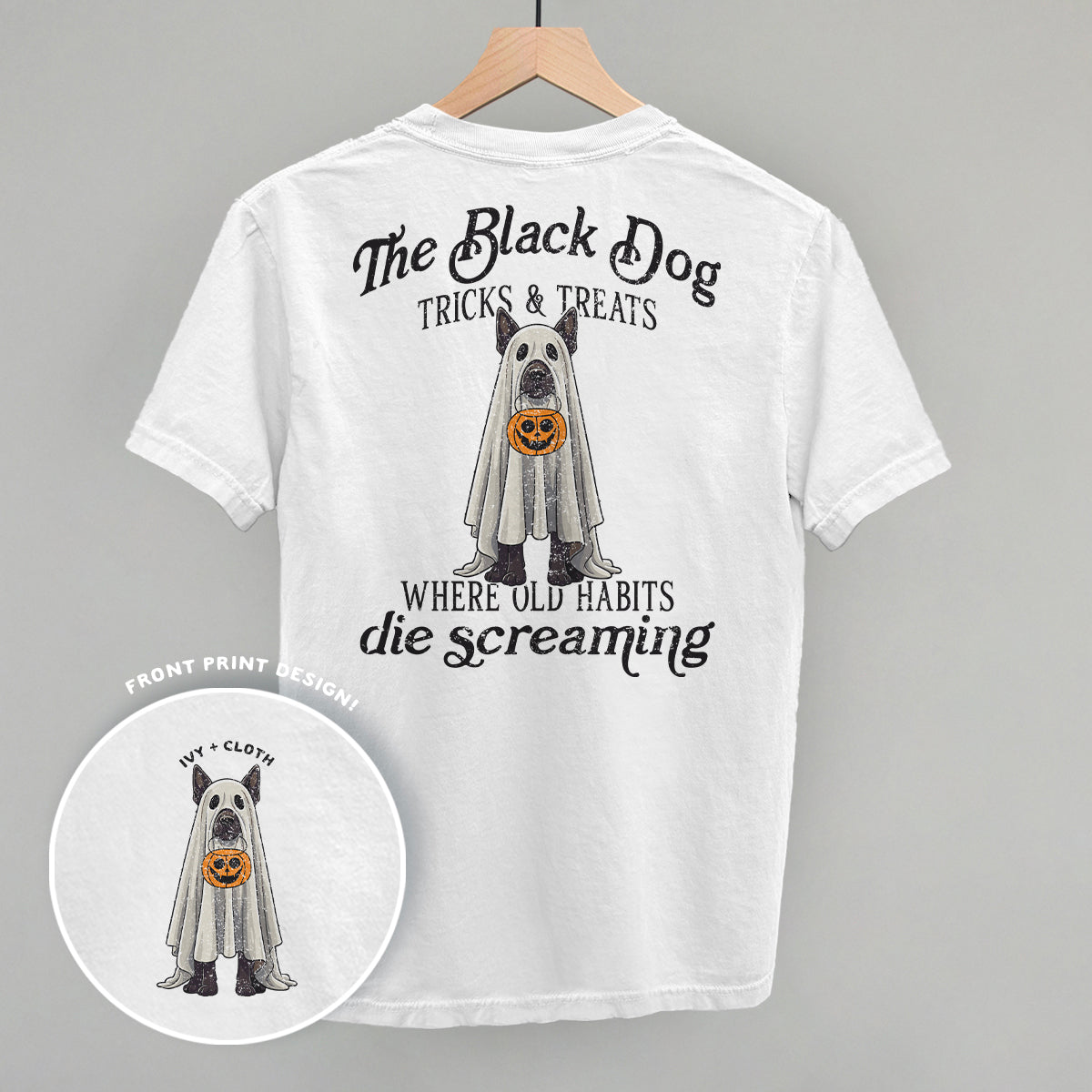 The Black Dog Tricks and Treats (Back Print) Ivy + Cloth