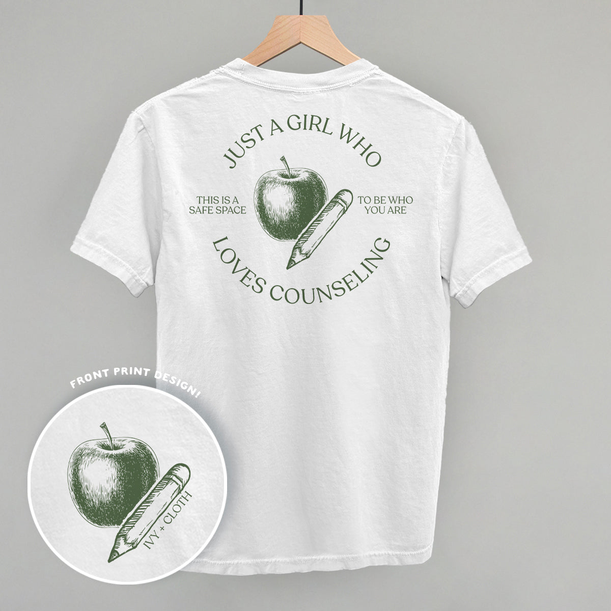 Just A Girl Who Loves Counseling (Back Print) Ivy + Cloth