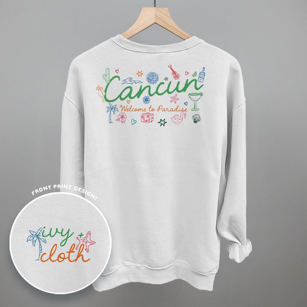 Cancun Doodles (Back Print) Ivy + Cloth