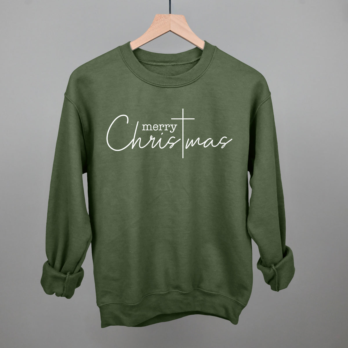 Merry Christmas Cross Ivy + Cloth