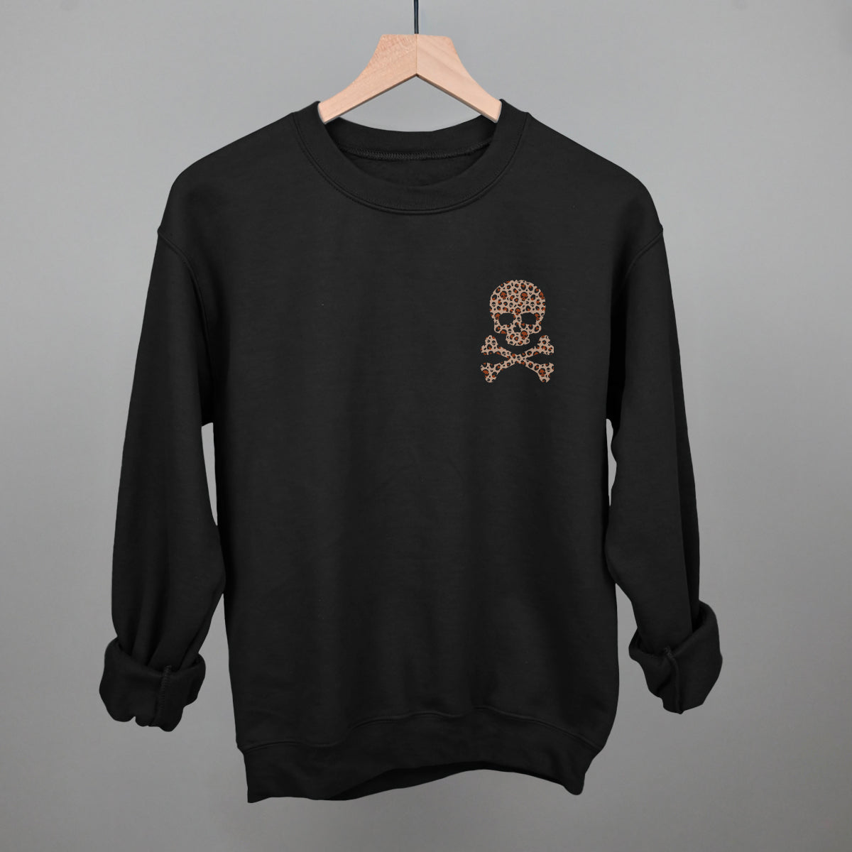 Leopard Print Skull (Left Chest) Ivy + Cloth