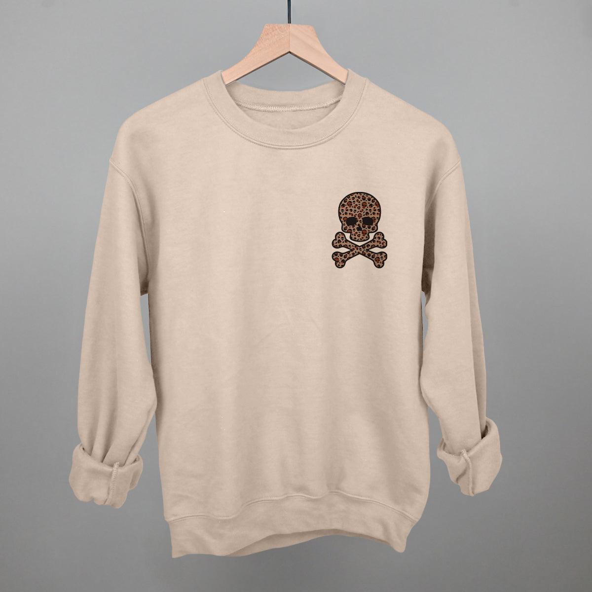 Leopard Print Skull (Left Chest) Ivy + Cloth