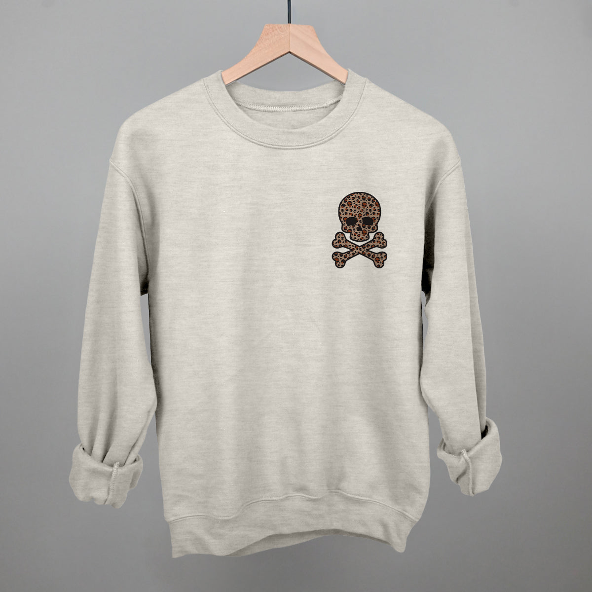 Leopard Print Skull (Left Chest) Ivy + Cloth