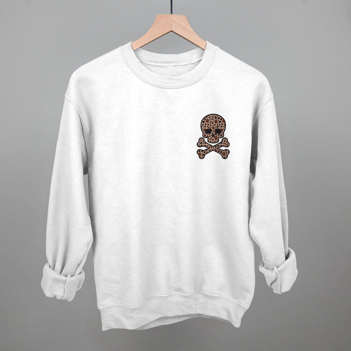 Leopard Print Skull (Left Chest) Ivy + Cloth
