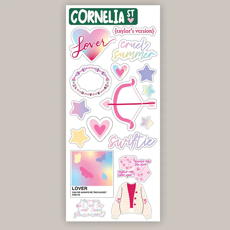 Lover Sticker Sheet (Decal) Ivy + Cloth