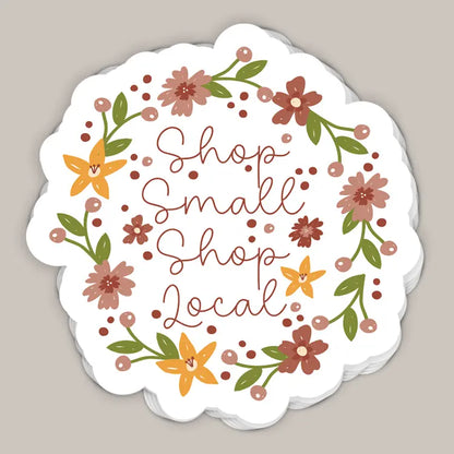 Shop Small Shop Local Wreath Decal Ivy + Cloth