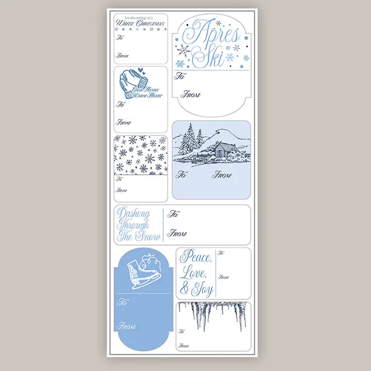 Apres Ski Holiday Tags (Sticker Sheet) Ivy + Cloth