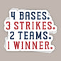 4,3,2,1 Baseball Decal Ivy + Cloth