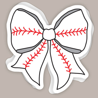 Baseball Bow Decal Ivy + Cloth