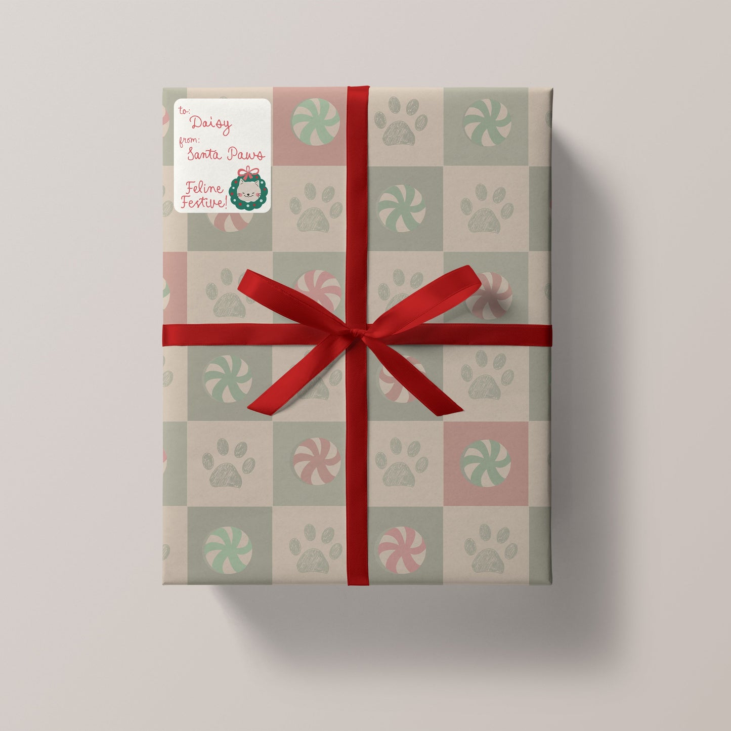 Cat Holiday Tags (Sticker Sheet) Ivy + Cloth