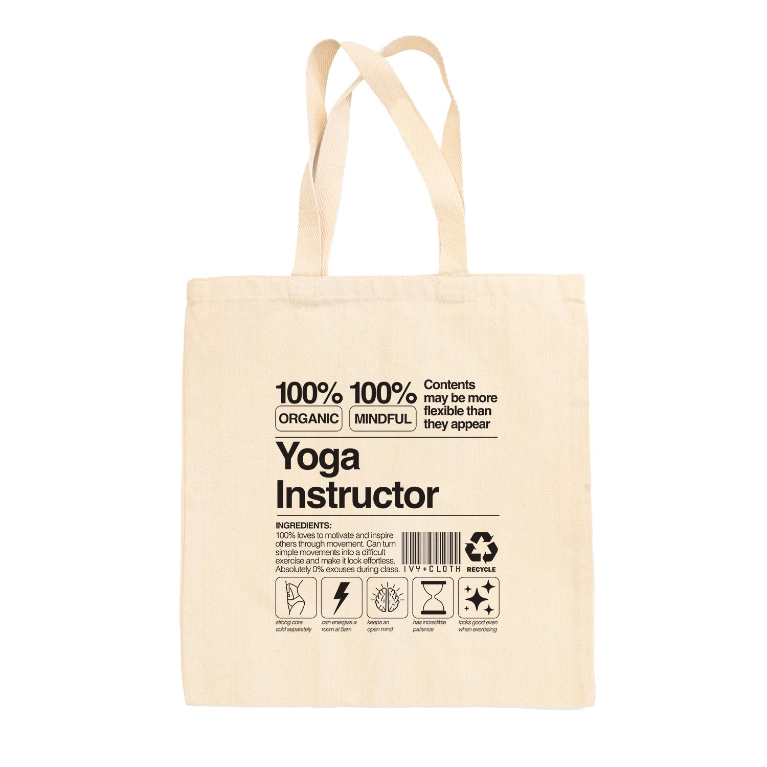 Yoga Instructor Tote Bag Ivy + Cloth