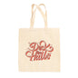 Deck The Hall Sparkle Script Tote Bag Ivy + Cloth
