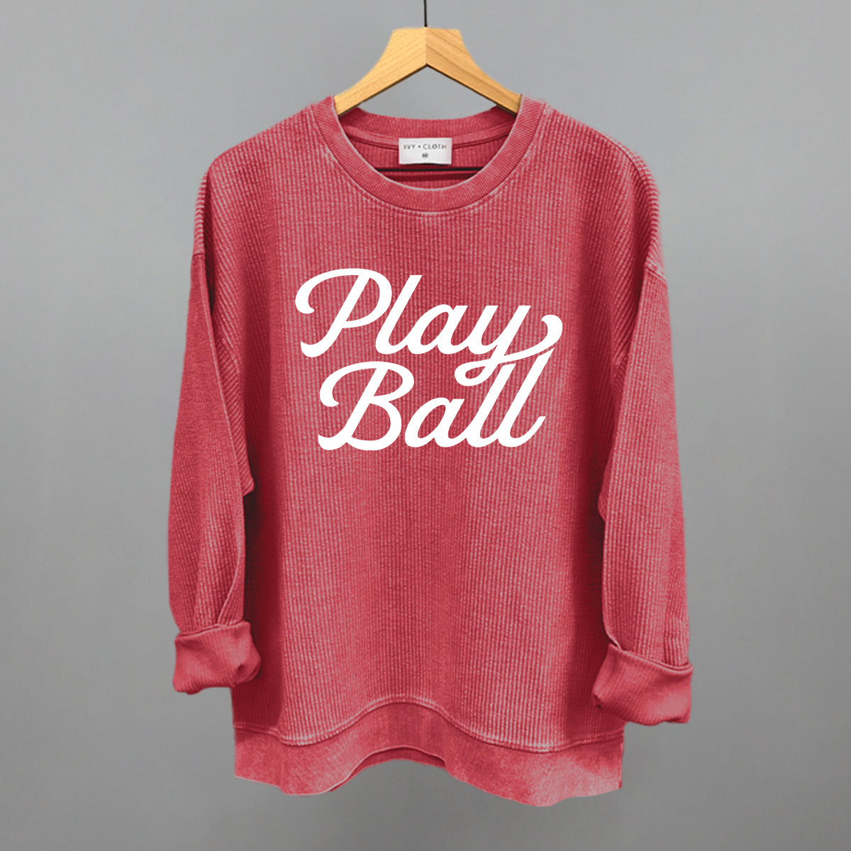 Play Ball (Vintage Script White) Ivy + Cloth