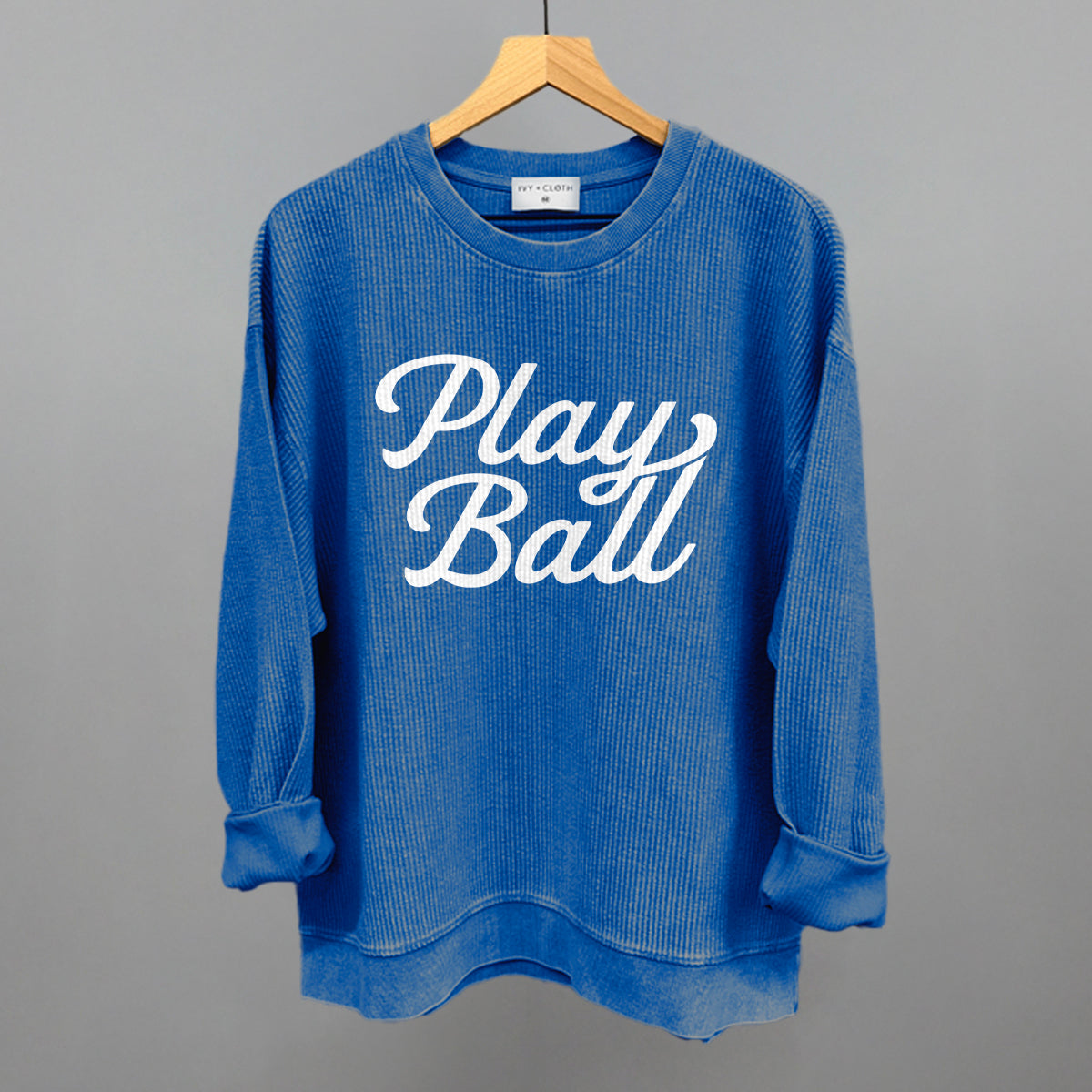 Play Ball (Vintage Script White) Ivy + Cloth