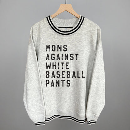 Moms Against White Baseball Pants Ivy + Cloth