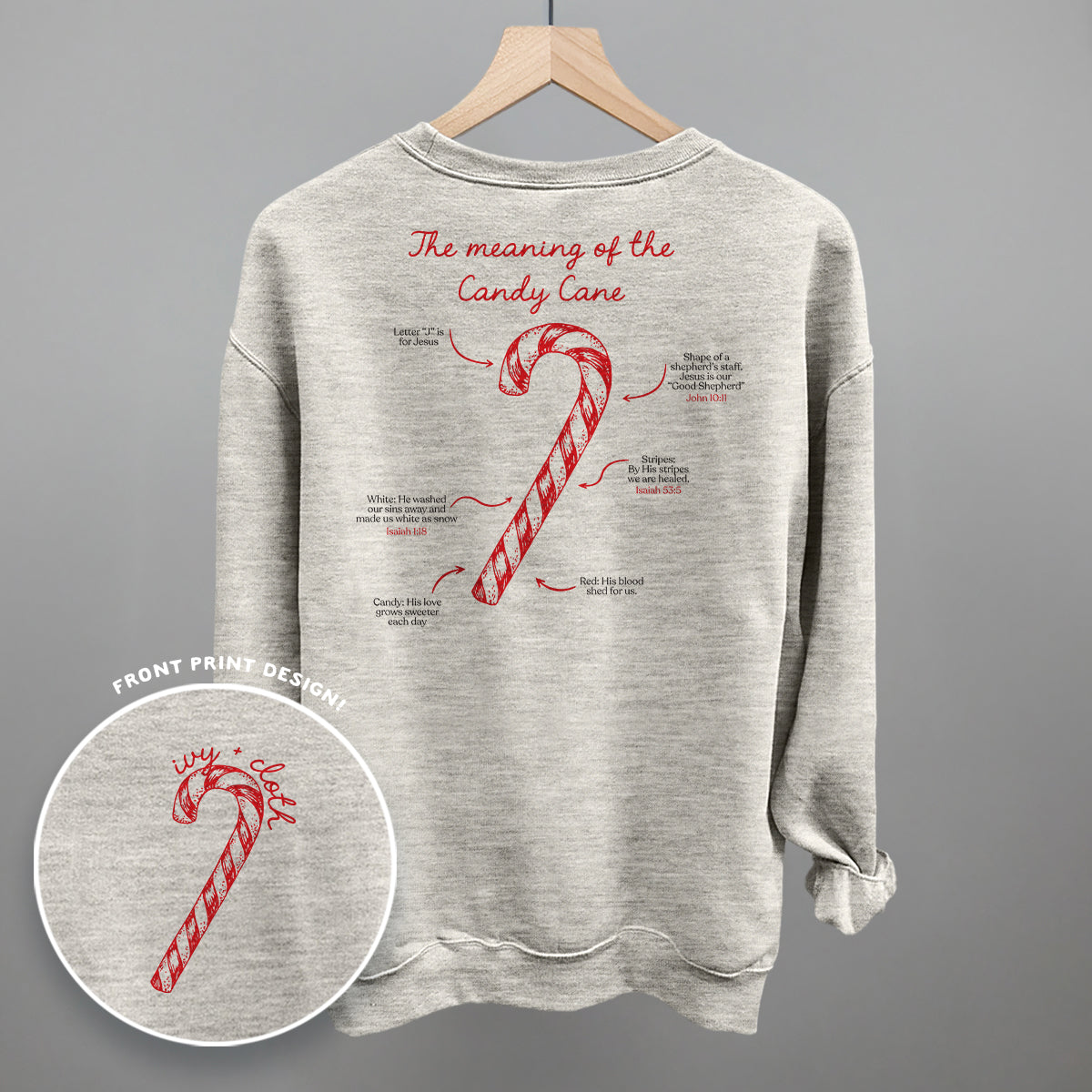 The Meaning Of The Candy Cane (Back Print) Ivy + Cloth
