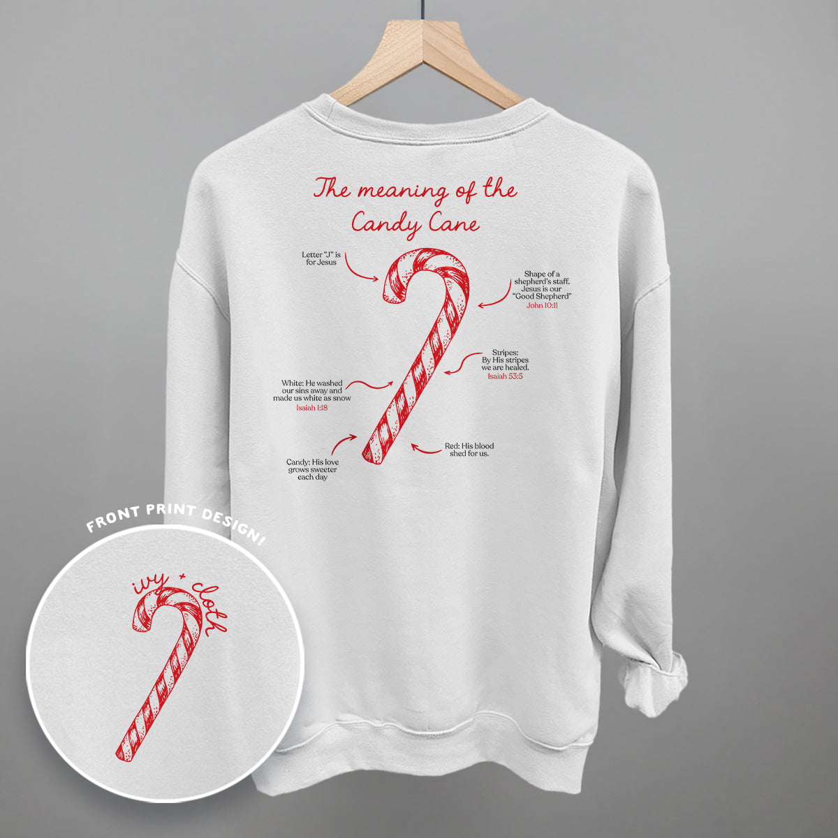 The Meaning Of The Candy Cane (Back Print) Ivy + Cloth