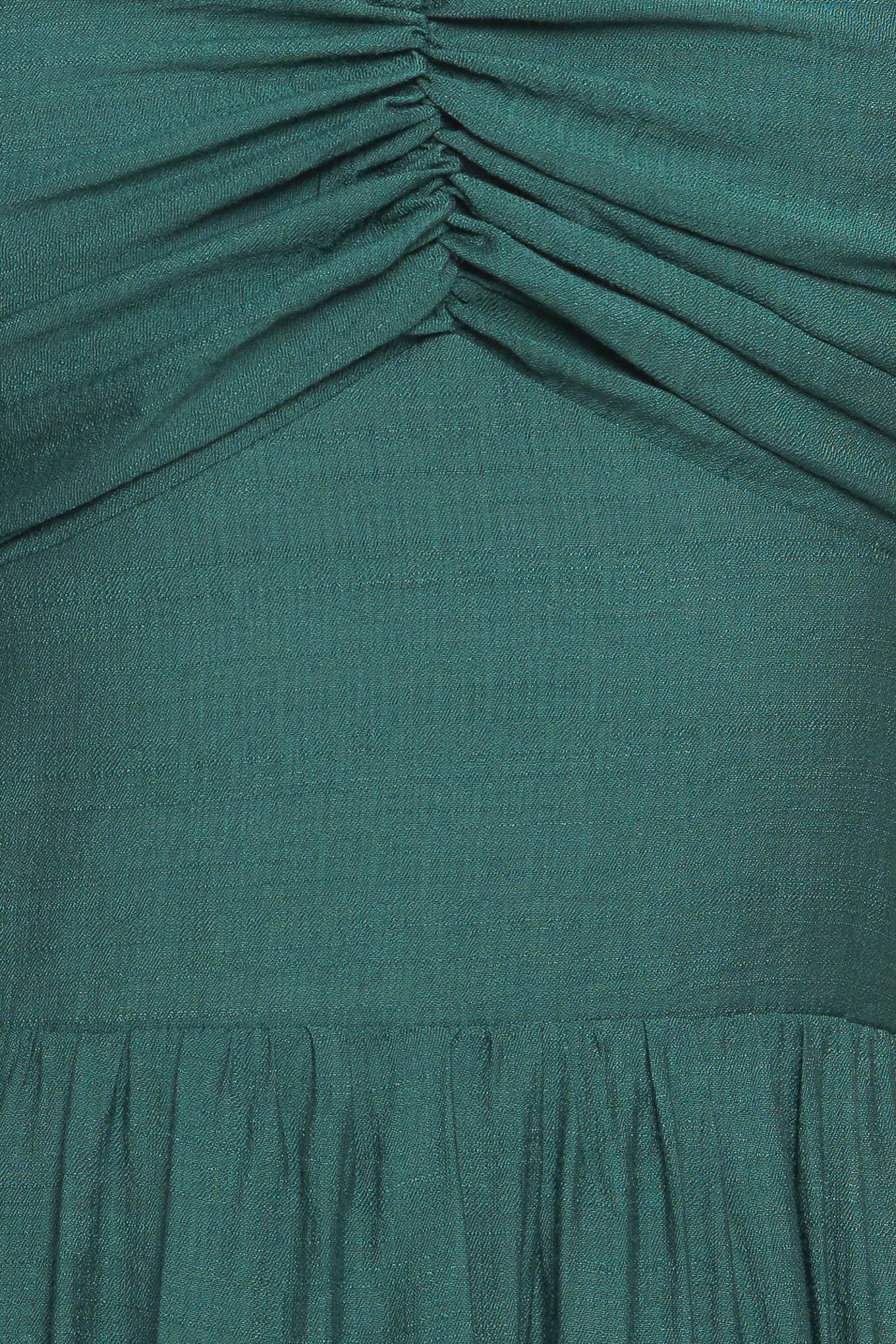 SUMMER MILK FOREST GREEN WOVEN MAXI DRESS Flying Tomato