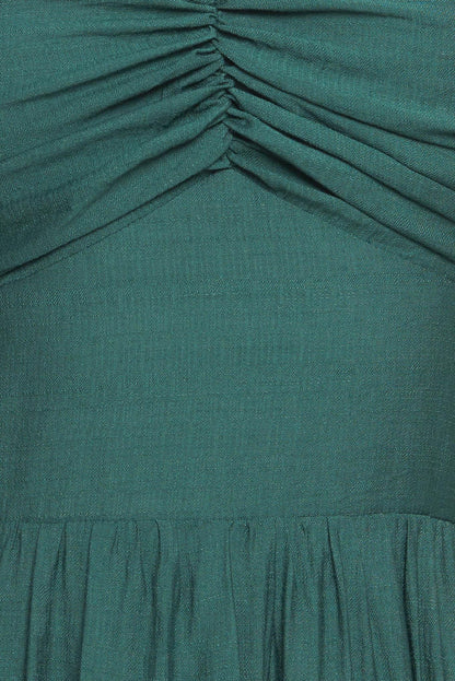 SUMMER MILK FOREST GREEN WOVEN MAXI DRESS Flying Tomato