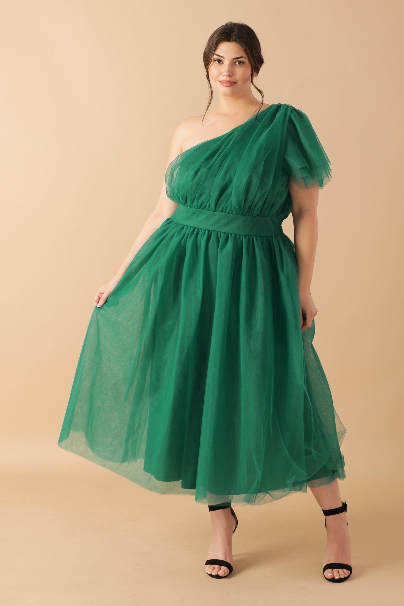 LIVELY CHARM TULLE MIDI DRESS Flying Tomato