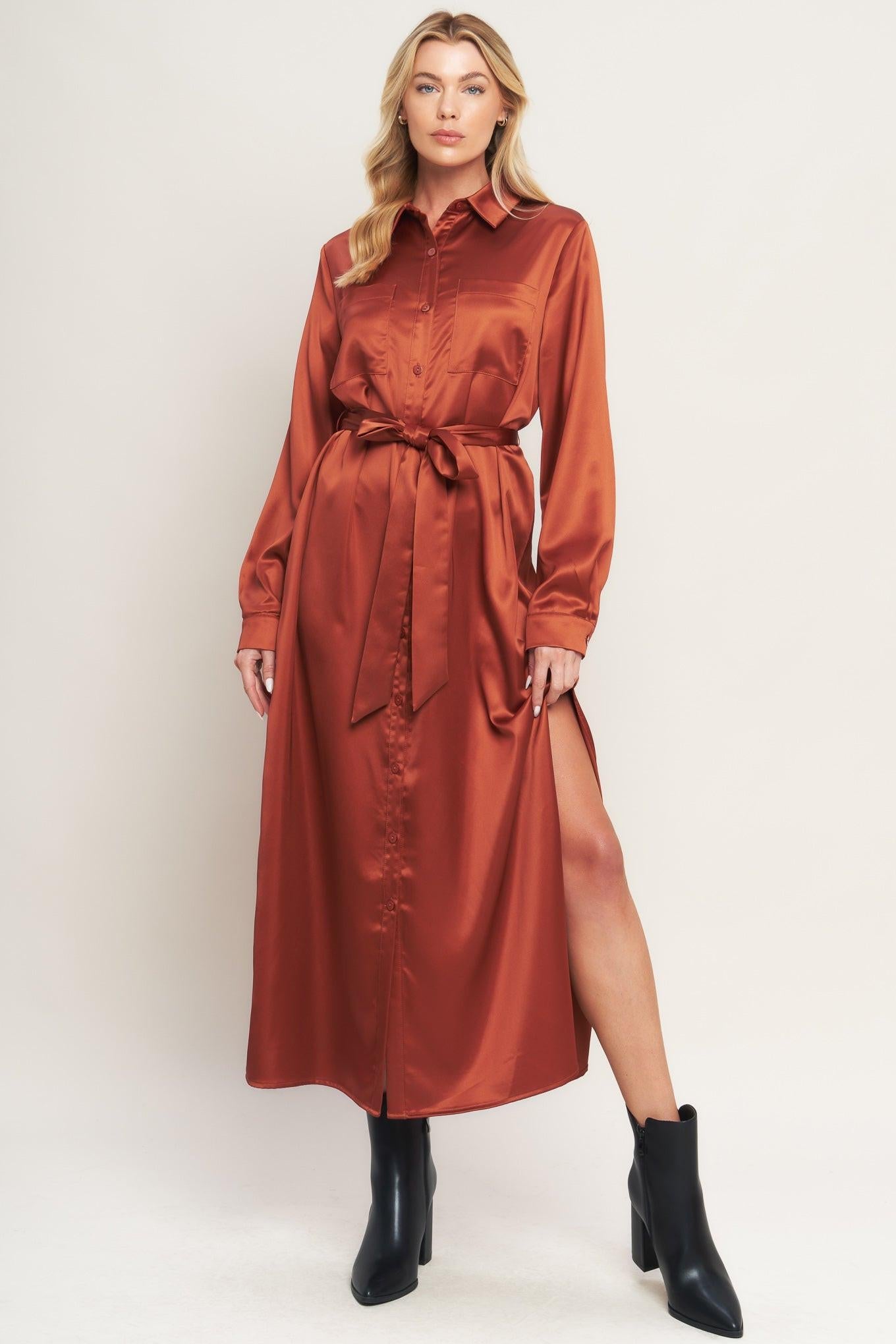 IT'S YOUR PLACE WOVEN MIDI DRESS Flying Tomato