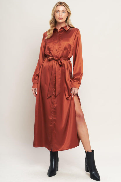 IT'S YOUR PLACE WOVEN MIDI DRESS Flying Tomato