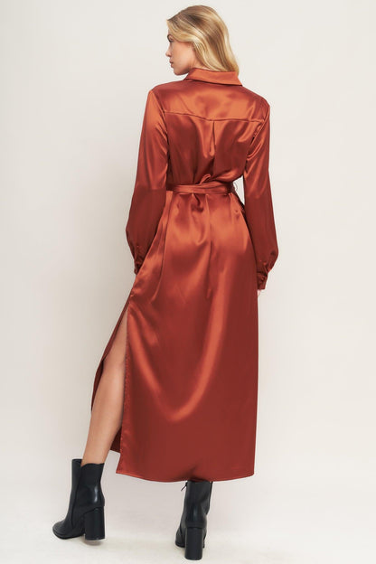 IT'S YOUR PLACE WOVEN MIDI DRESS Flying Tomato