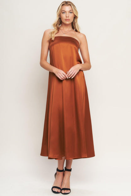 FROSTY ELEGANCE WOVEN MIDI DRESS Flying Tomato