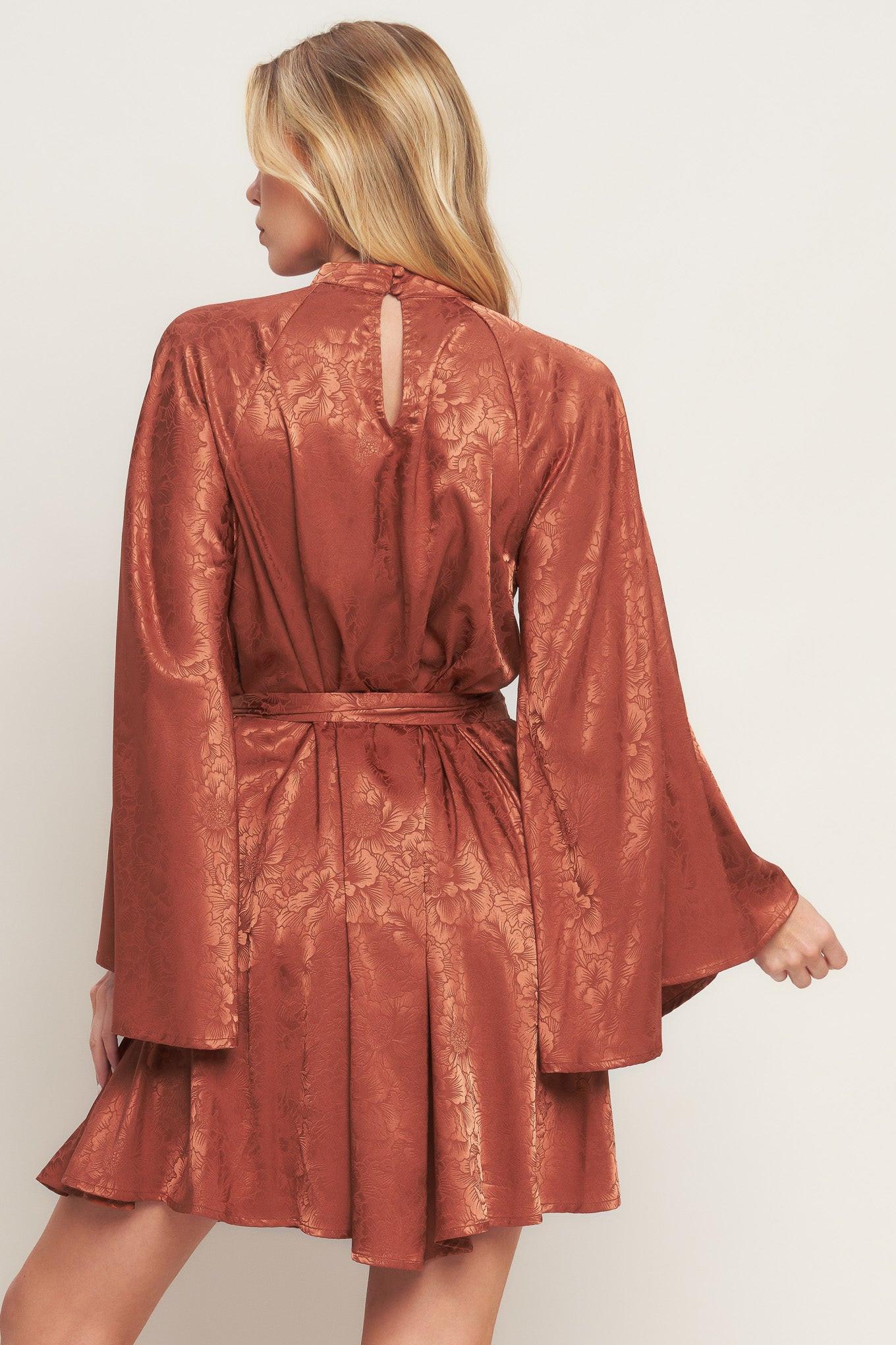 BY ANY MEANS WOVEN SATIN MINI DRESS Flying Tomato