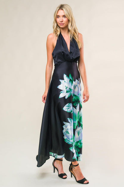INSATIABLE FEELING WOVEN MIDI DRESS Flying Tomato