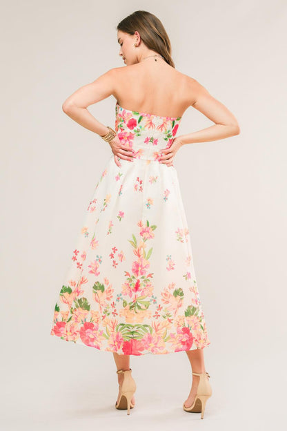 COME WHEN I CALL WOVEN MIDI DRESS Flying Tomato