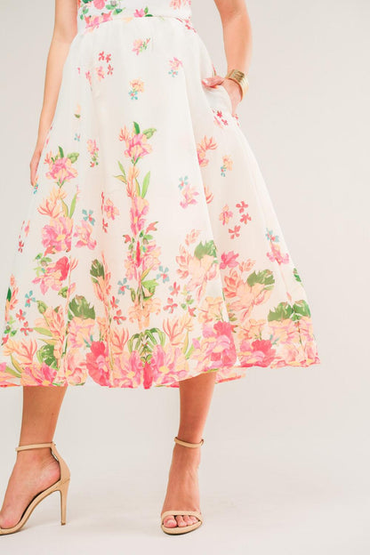 COME WHEN I CALL WOVEN MIDI DRESS Flying Tomato