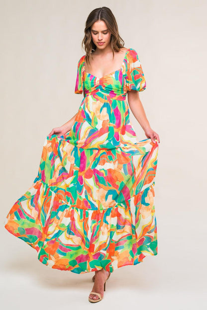 EXCEPTIONAL EXPRESSION WOVEN MAXI DRESS Flying Tomato