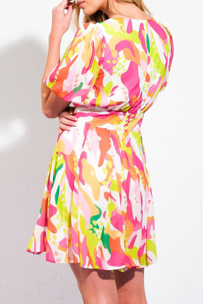 CUTE CERTAINTY WOVEN MINI DRESS Flying Tomato