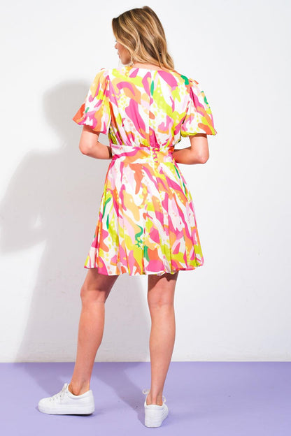 CUTE CERTAINTY WOVEN MINI DRESS Flying Tomato